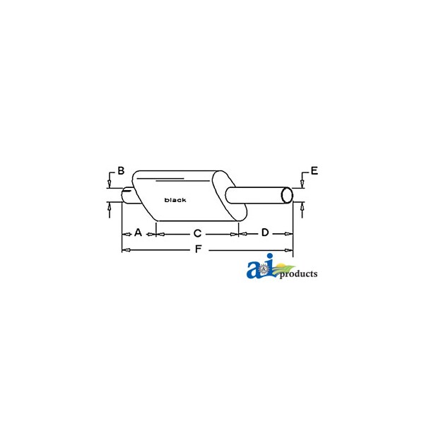Muffler 35" x5" x9"